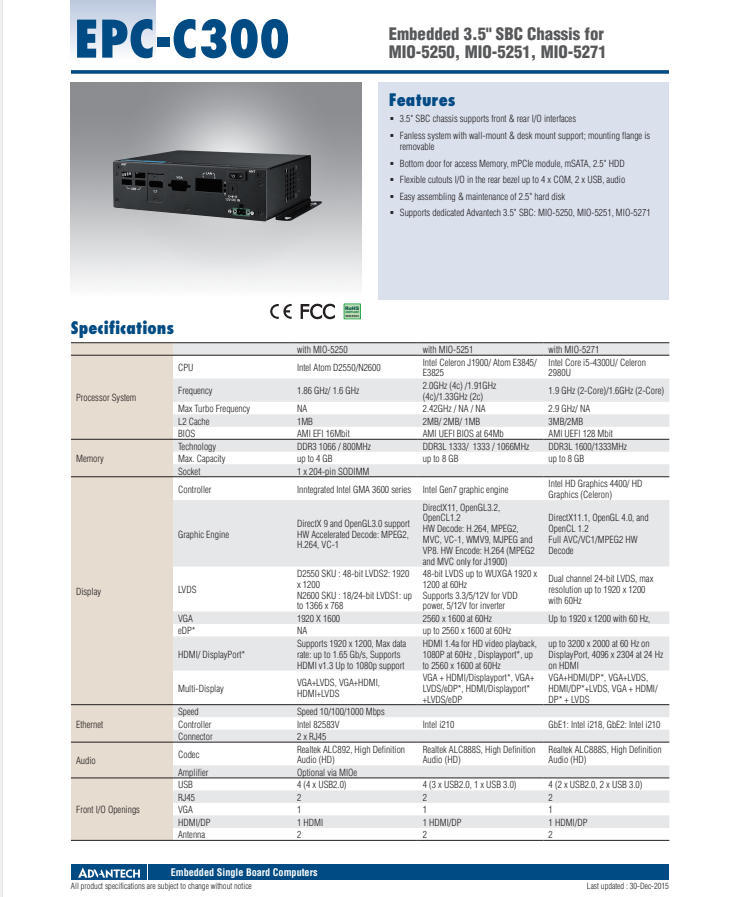 研華EPC-C300工控機