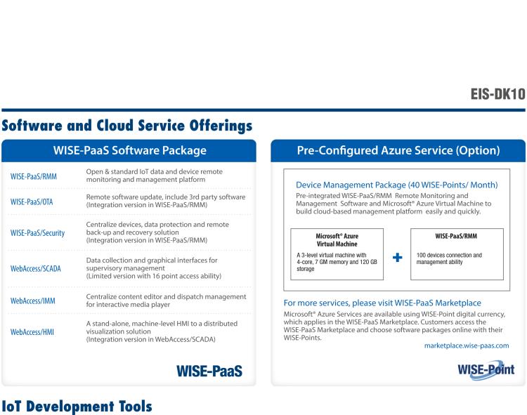 研華EIS-DK10 研華EIS-DK10，邊緣計算系統(tǒng)套件，包含整套物聯(lián)網(wǎng)設備，可快速實現(xiàn) IoT 實驗環(huán)境搭建，幫助產品快速開發(fā)。