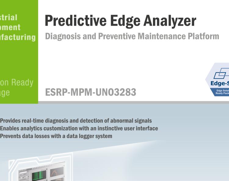 研華ESRP-MPM-UNO3283 Diagnosis and preventive maintenance platform, EDGECROSS, UNO-3283G-634AE, 8 GB RAM, 64 GB SSD, Windows 10 IoT Enterprise LTSB