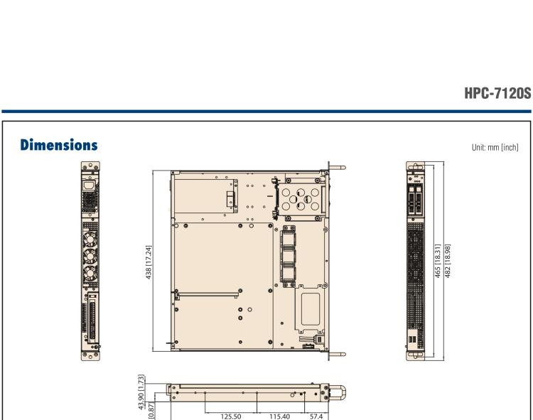 研華HPC-7120S 1U 上架式服務(wù)器短機(jī)箱，適用Micro ATX/ATX 服務(wù)器主板，支持1*全高/半長PCIe x16擴(kuò)展插槽