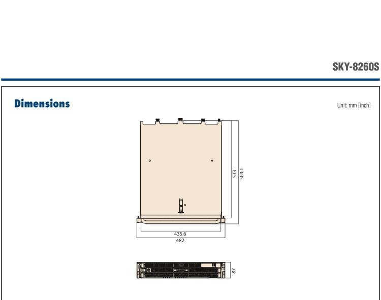 研華SKY-8260S 緊湊型2U 高性能電信級服務器, 基于AMD EPYC? 7003/7002 系列處理器