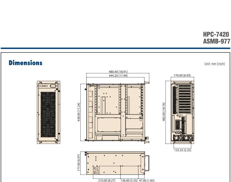 研華HPC-7420+ASMB-977 4U 18" short-depth Edge Accelerator Server with Dual Intel? 4thGen Xeon? Scalable processors, supporting 10 expansion slots