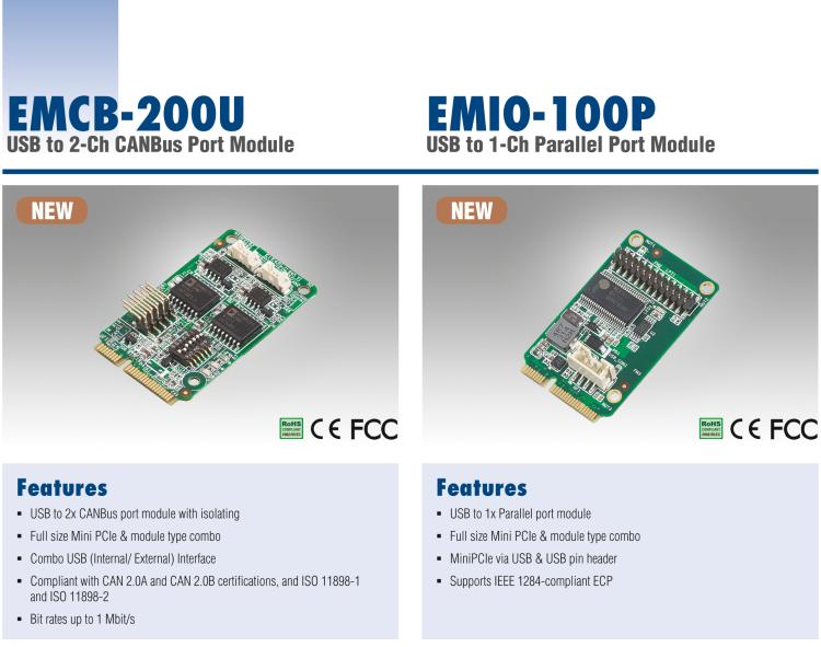 研華EMIO-100P 并行模塊，1 路，USB I/F