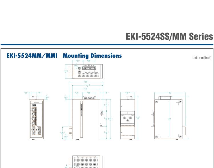 研華EKI-5524MMI 2光4電百兆ProView(組態(tài))系列工業(yè)以太網(wǎng)交換機(jī)(包含單模/多模、SC/ST接口)