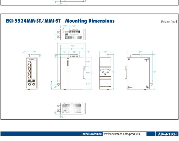 研華EKI-5524MMI 2光4電百兆ProView(組態(tài))系列工業(yè)以太網(wǎng)交換機(jī)(包含單模/多模、SC/ST接口)