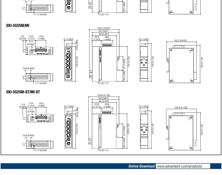 研華EKI-5525SI 1光4電百兆ProView(組態(tài))系列工業(yè)以太網(wǎng)交換機(jī)（包含單模/多模、SC/ST接口）