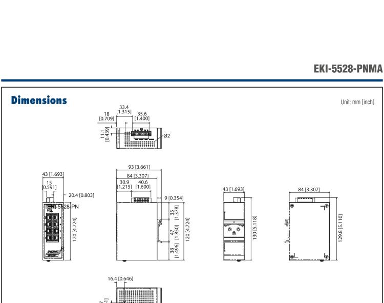 研華EKI-5528-PNMA 8端口支持 PROFINET MRP Master 協(xié)議簡易網(wǎng)管型工業(yè)交換機(jī)