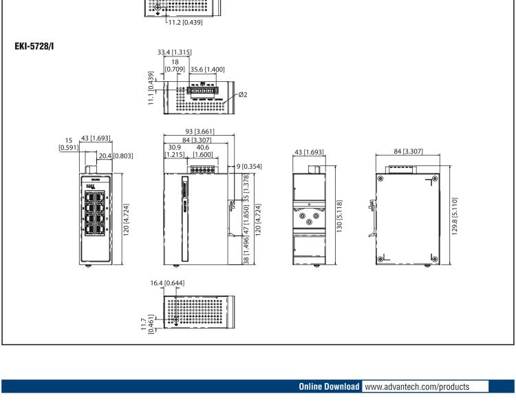 研華EKI-5728I 8端口千兆ProView（組態(tài)）系列寬溫型工業(yè)以太網(wǎng)交換機(jī)