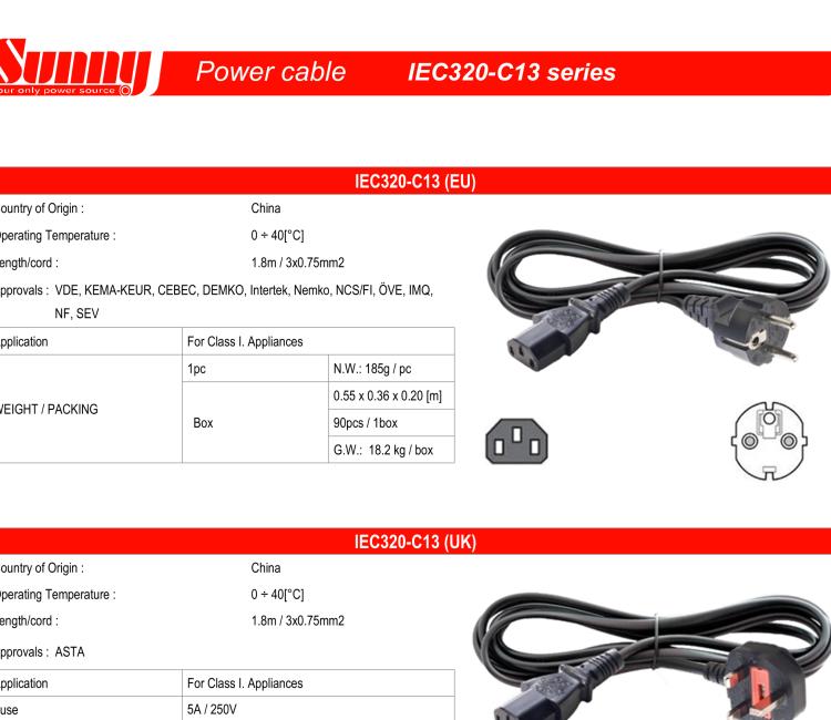 研華BB-PWRCORD-AUS Power Cord 1.8m with AUS plug