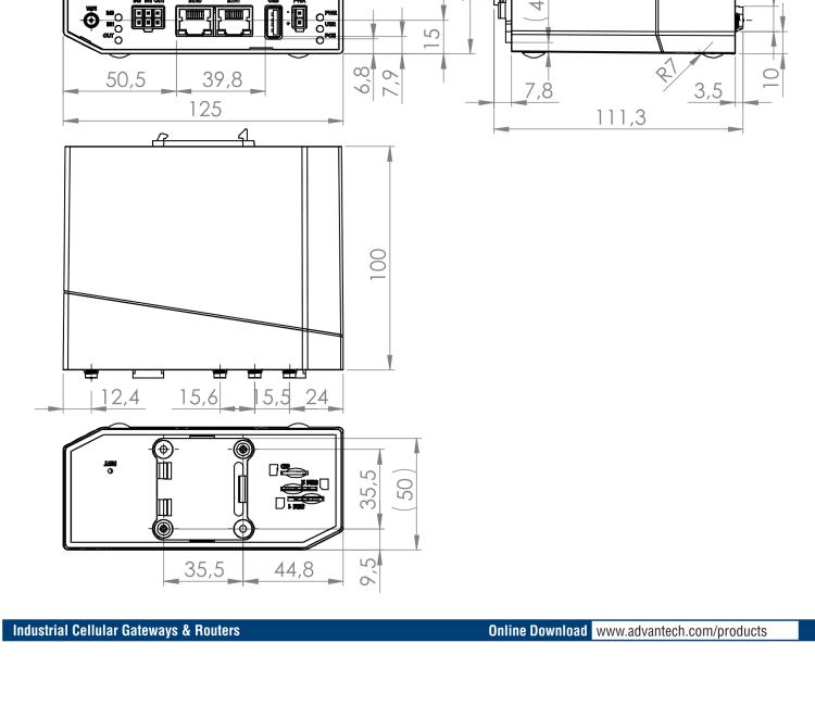 研華BB-SR31010415 SmartFlex, Global, 2x Ethernet, 1x RS232, 1x RS485, Wi-Fi, Plastic, ACC Int.