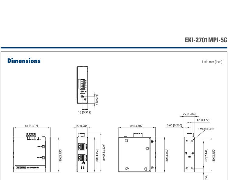 研華EKI-2701MPI-5G Hardened multi-speed Mega PoE Injector