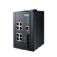 研華EKI-7712G-4FMPI 8GE PoE and 4G SFP Managed Ethernet Switch, IEEE802.3af/at/bt, 53~57VDC, -40~70℃