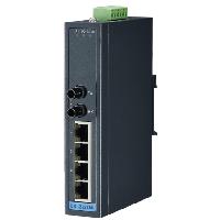 研華EKI-2525MI-ST 4FE+1FE ST Multi-mode Unmanaged Ethernet Switch, -40~75℃