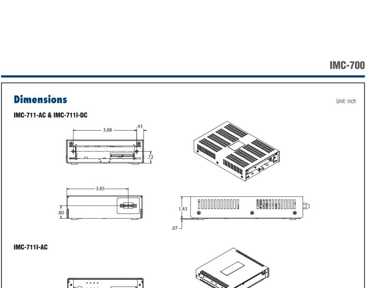 研華IMC-713-ACDC Managed Modular 3-slot Media Converter Chassis, AC/DC Power w/o power cord