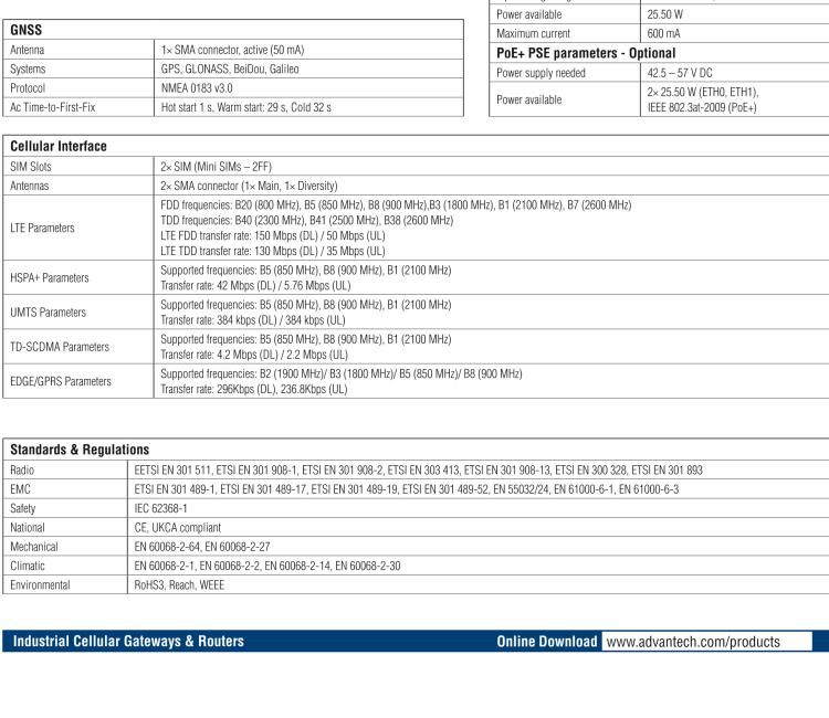 研華BB-SR30408115 SmartFlex, EMEA/LATAM/APAC, 5x ETH, PoE PSE, Plastic, ACC Int.