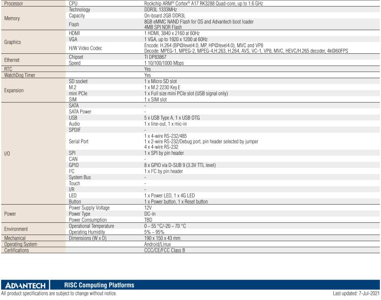 研華EPC-R4680 基于Rockchip Arm Cortex-A17 RK3288平臺的嵌入式工控機(jī)