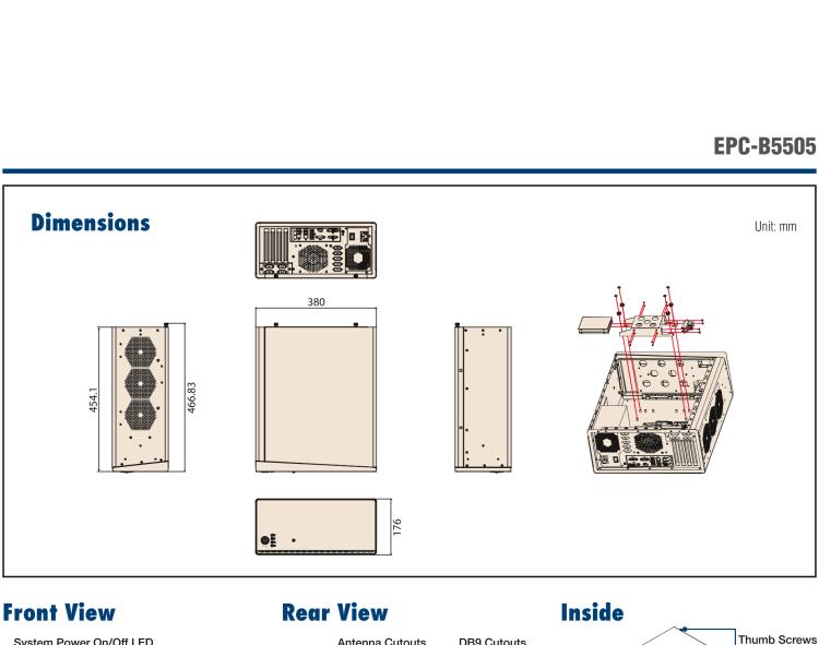 研華EPC-B5505 適配Intel? 第6/7代 Core ? i/Xeon E3系列處理器，搭載H110芯片組。標(biāo)準(zhǔn)4U上架，廣泛適用于各種行業(yè)。