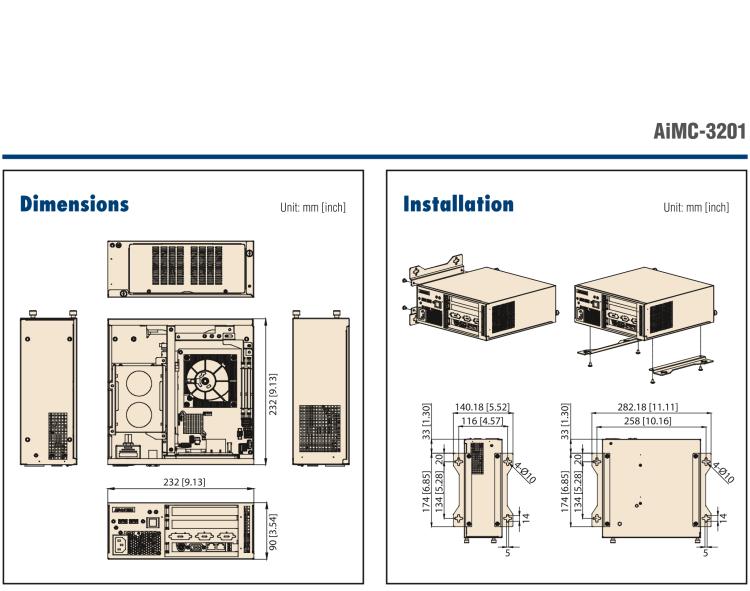 研華AIMC-3201 智能微型計(jì)算機(jī)，支持英特爾酷睿? i7/i5/i3 CPU，H81芯片組, 2個(gè)擴(kuò)展槽, 250W 80Plus 電源