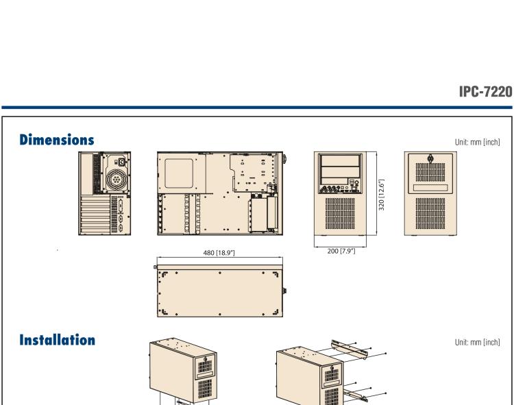研華IPC-7220 桌面/墻壁安裝機(jī)箱，用于ATX母板