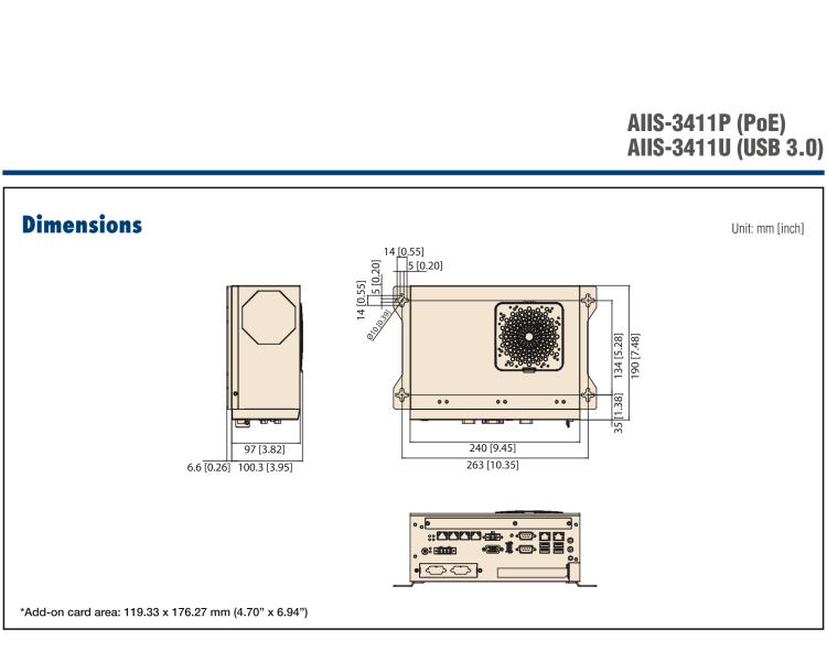 研華AIIS-3411 緊湊型視覺系統(tǒng)，支持Intel? 第10代 Core i CPU, 4路攝像頭支持 GigE PoE或 USB 3.0接口, PCIe擴展槽, 支持4路光源和隔離DIO