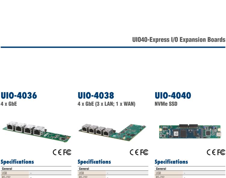 研華UIO-4038 UIO40-Express I/O 擴(kuò)展卡，，支持 3 LAN & 1 WAN