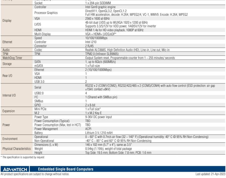 研華PCM-9366 Intel 第六代Atom?奔騰N4200賽揚N3350，3.5寸單板電腦