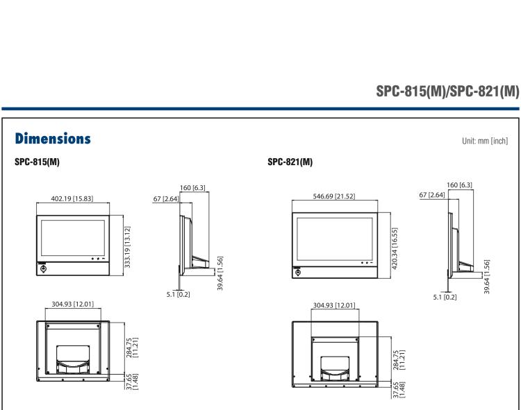 研華SPC-815(M) 15.6英寸集成控制工業(yè)顯示器