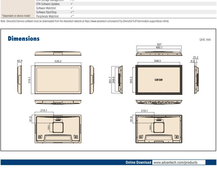 研華UTC-320I 21.5" Ubiquitous Touch Computer with 11th Gen Intel? Core? i7/i5/i3 and Celeron 6305E Processor