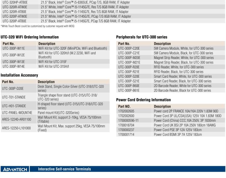 研華UTC-320I 21.5" Ubiquitous Touch Computer with 11th Gen Intel? Core? i7/i5/i3 and Celeron 6305E Processor