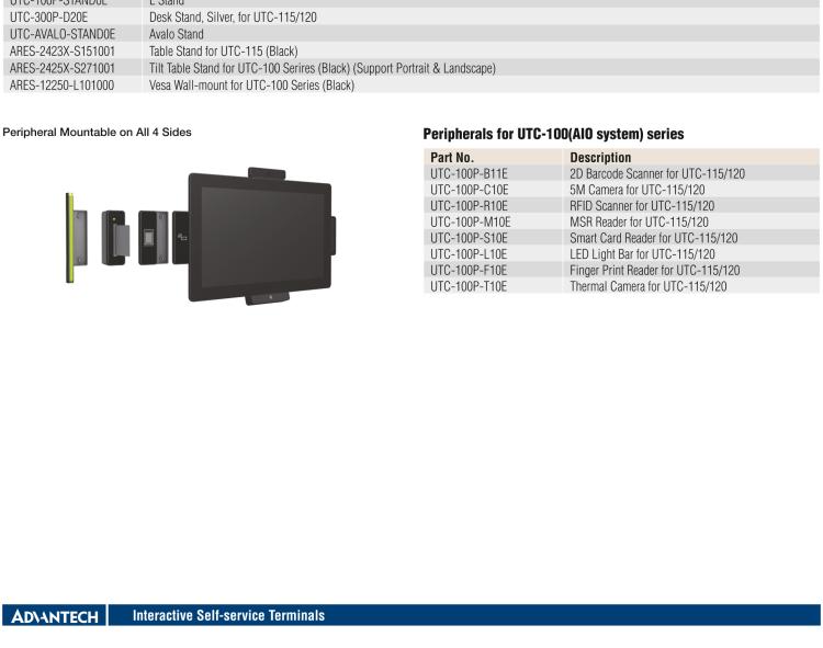 研華UTC-120G 21.5" 多功能觸控一體機(jī)，內(nèi)置 Pentium? N4200