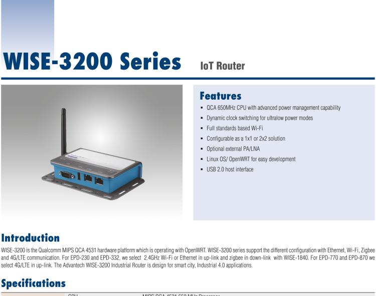 研華WISE-3270 研華EPD電子紙專用工業(yè)網(wǎng)關(guān)，以太網(wǎng)、 WIFI（AP）、4G/LTE，專為智能城市、工業(yè)4.2應(yīng)用而設(shè)計。