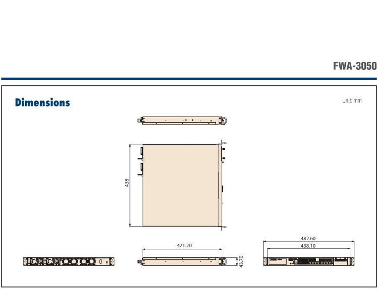 研華FWA-3050 基于Intel?Xeon D-2100系列處理器，用于uCPE和下一代防火墻的遠(yuǎn)程可管理1U網(wǎng)絡(luò)應(yīng)用平臺(tái)