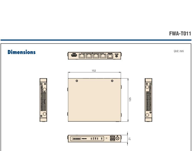 研華FWA-T011 基于Intel? Celeron? N3350/J3455 入門級SD-WAN，安全網(wǎng)關微型網(wǎng)絡應用平臺