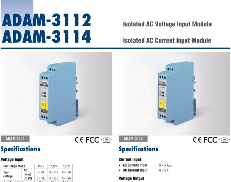 研華ADAM-3114 隔離交流電流輸入模塊