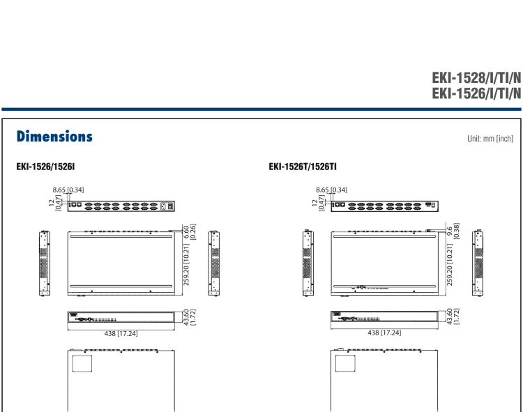 研華EKI-1526N 16-Port Serial Device Server, AC Input, Serial RJ45, Rackmount